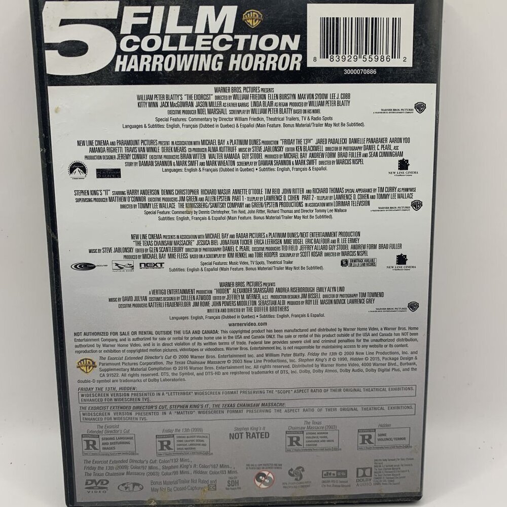 Harrowing Horror DVD Collection Rated R Widescreen - Picture 2 of 4